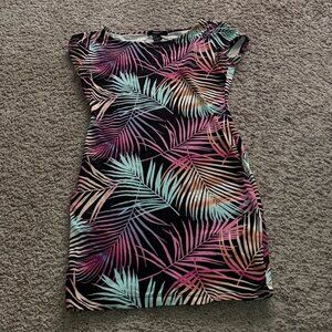 Forever XXI Palm Leaf Print Mini Dress